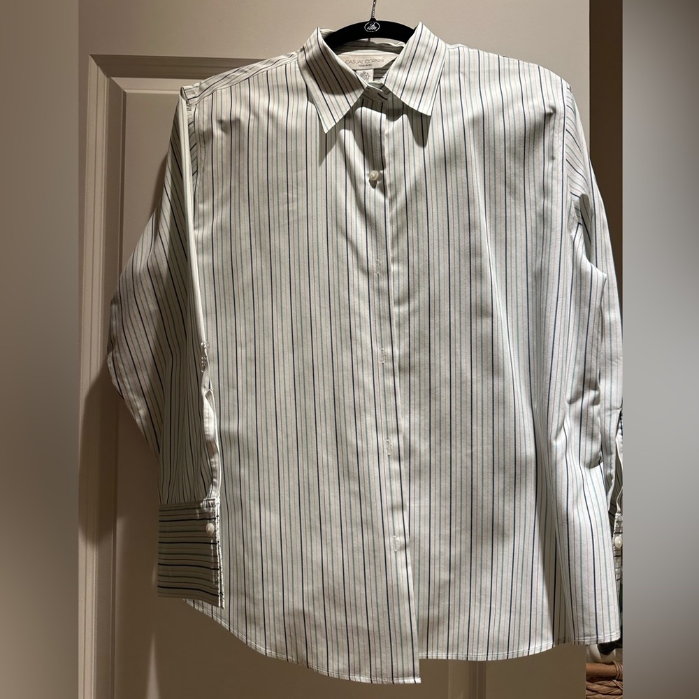 Women’s Elegant Striped Button Down Shirt